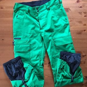 Burton The White Collection Green Snowboard pants